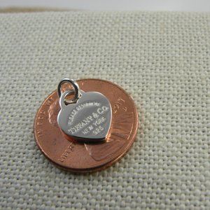 NEW Tiffany & Co Small Mini Size Heart w/ jump ring added Solid 925 Silver
